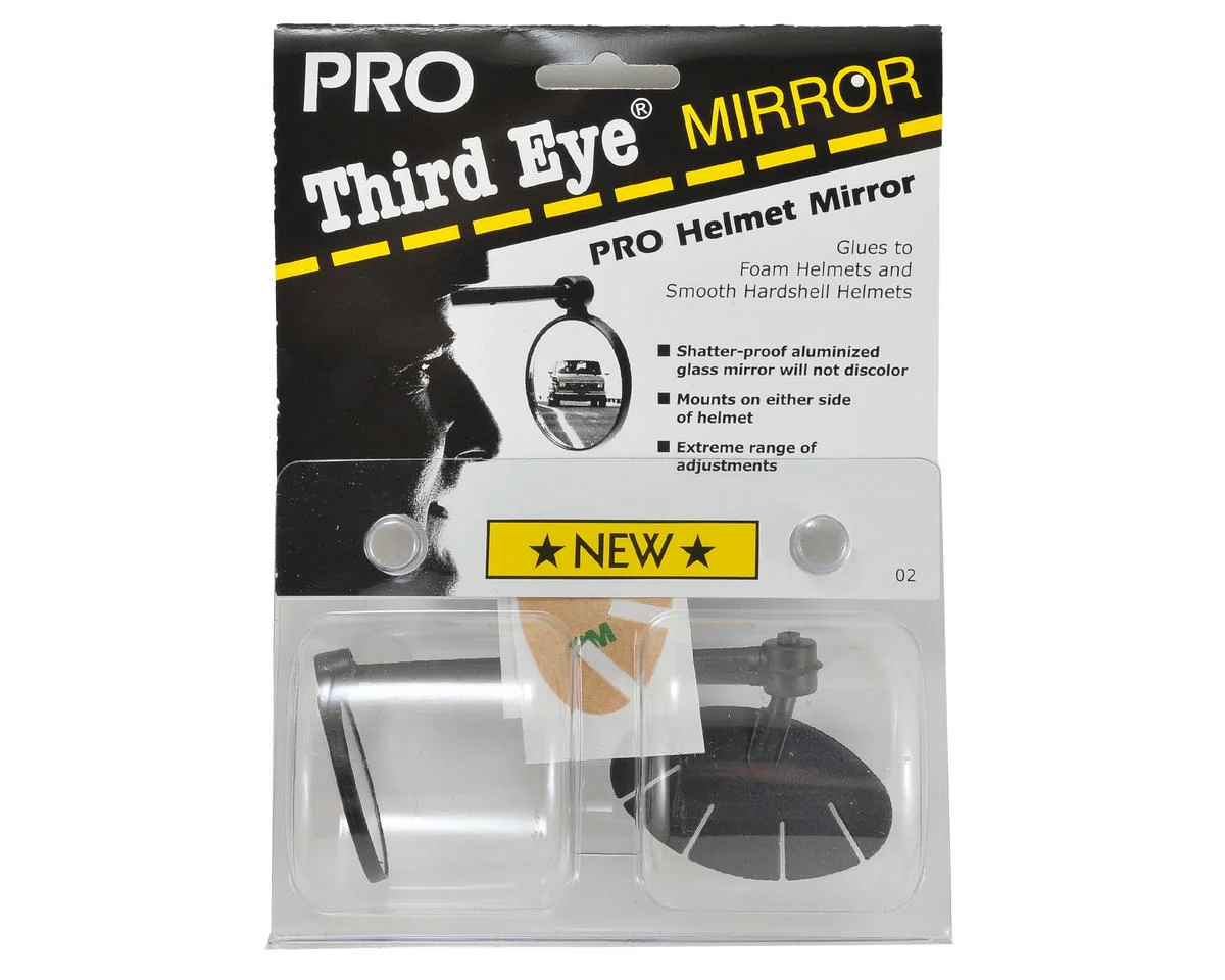 3Rd Eye Pro Mirror Adhesive (Black) (Fits Most Helmets) - view 2